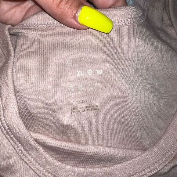 A New Day Double-Scoop Bodysuit Taupe nude lined size S - Picture 5 of 6